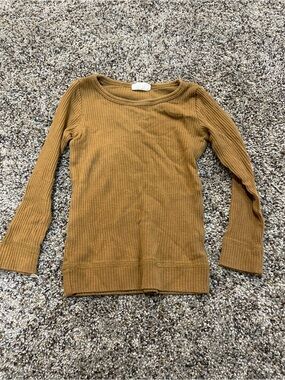 Jamie Kay Ribbed Long Sleeve Top in Caramel